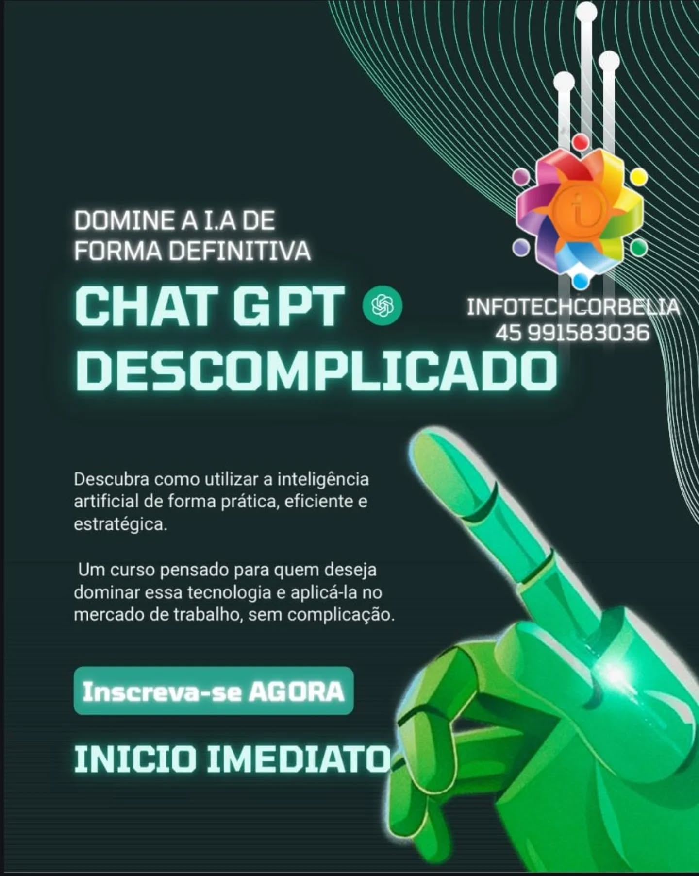 Cartaz do curso ChatGPT Descomplicado