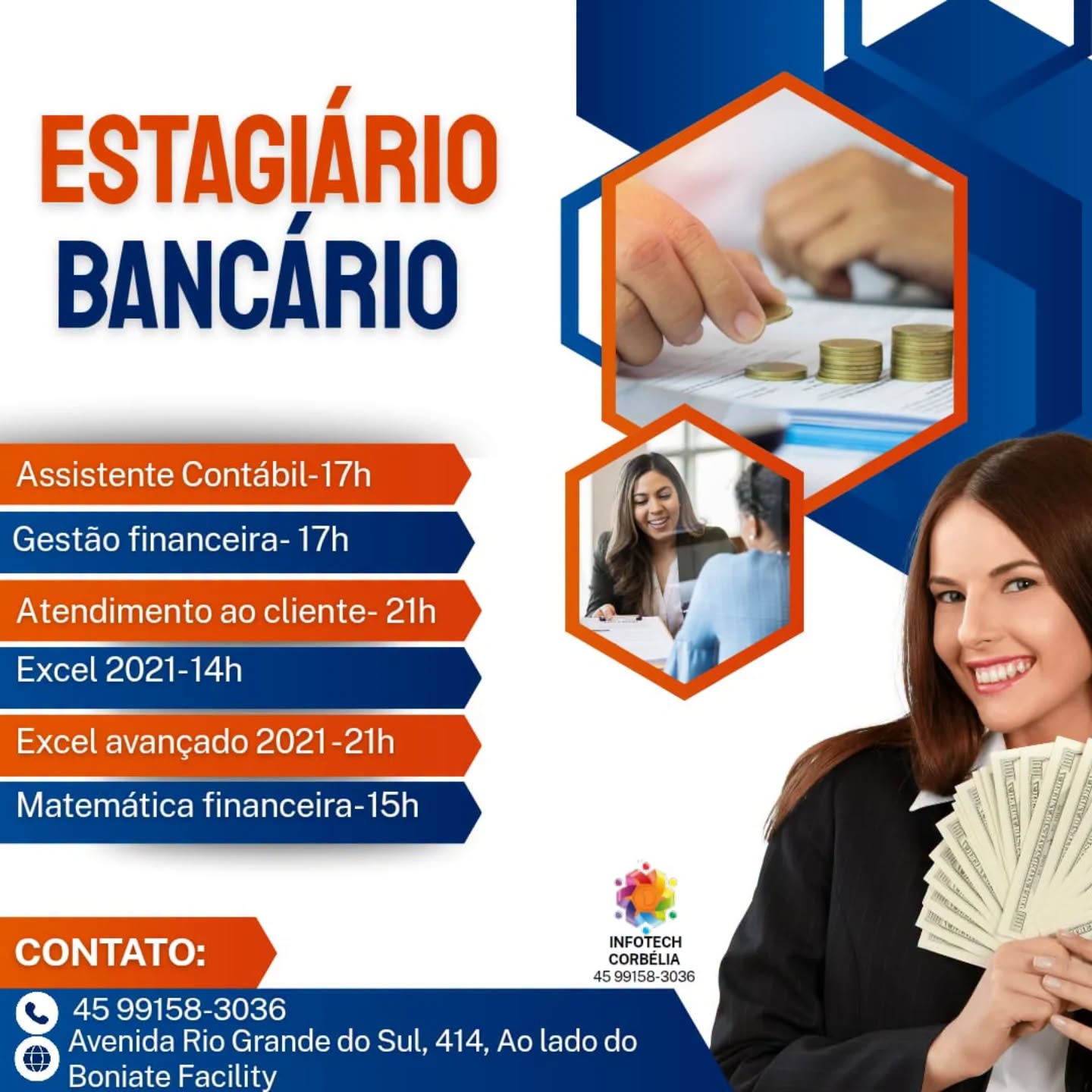 Cartaz do curso Estagiário Bancário