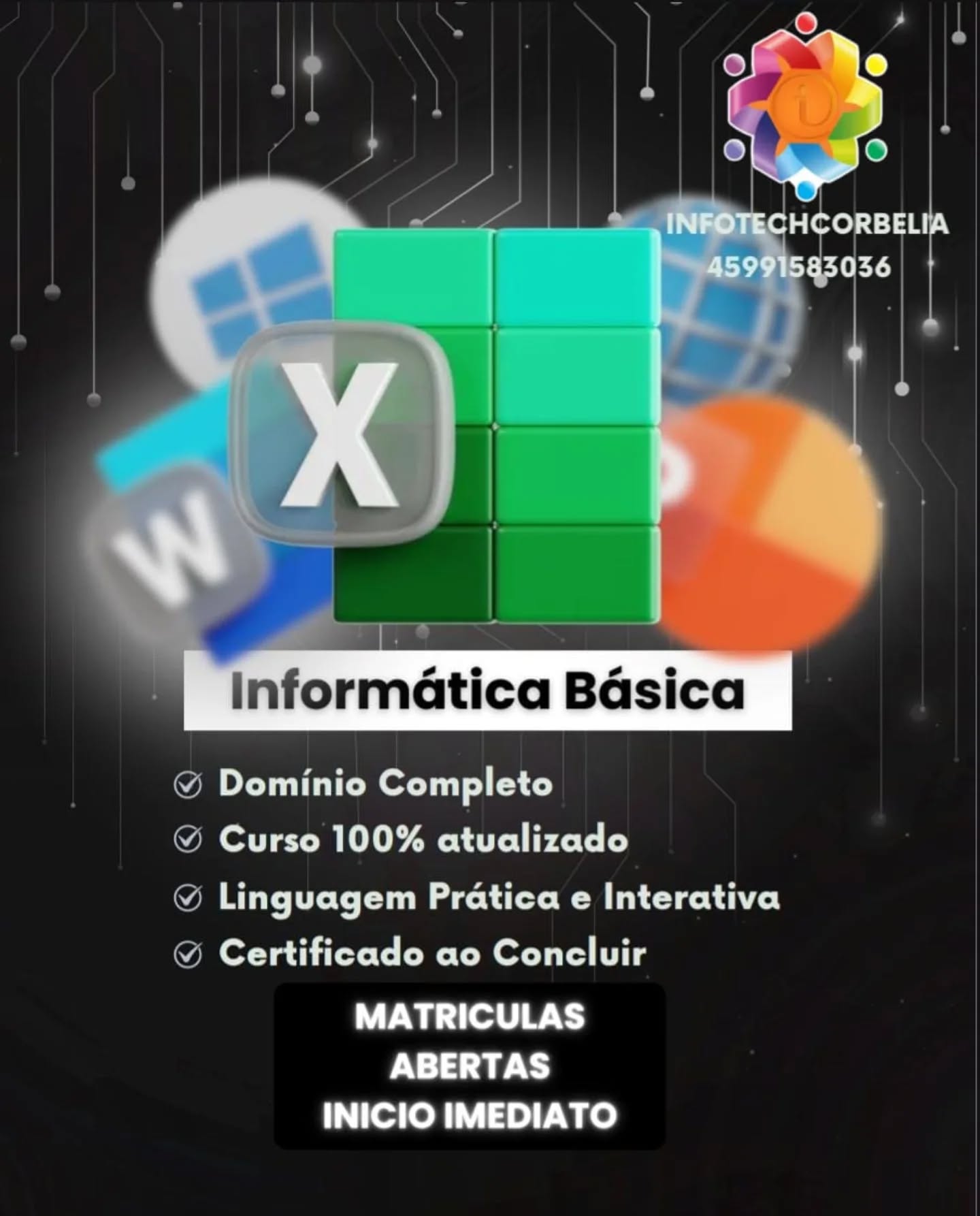 Cartaz do curso Informática Básica